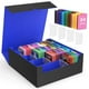 thumbnail image 1 of Caja de almacenamiento de tarjetas coleccionables MoKo 3000+ MTG con separadores, negro y azul, 1 of 8