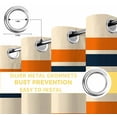 thumbnail image 6 of Orange Blue Stripe Blackout Curtains for Bedroom/Living Room, Thermal Insulated Kitchen Curtains, Minimalist Farmhouse Stripes Grommet Darkening Window Treatment Drapes 27.5"x39"x2, 6 of 8