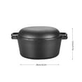 thumbnail image 4 of Tebru 2-in-1 Pre-Seasoned Cast Iron Double Dutch Oven with Lid - Dual Handles - Enameled Cast Iron Pot Cookware - Use in the Oven, on the Stove, on the Grill or over the Campfire - Black, 5QT, 4 of 13