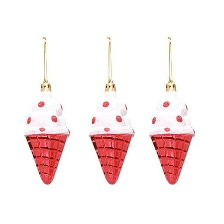 

QWZNDZGR Christmas Lollipop Ornament Five Star Santa Claus Antler Snowman Ice Cream Cone Xmas New Year Tree Hanging Pendant Gift