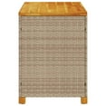 thumbnail image 3 of vidaXL Garden Storage Box Beige 110x55x63 cm Poly Rattan Acacia Wood, 3 of 5