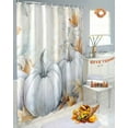 thumbnail image 6 of Vintage Pumpkin Shower Curtains for Bathroom, Fall Autumn Maple Leaf Waterproof Fabric Shower Curtain for Bathroom Bathtub Decoration, Machine Washable, 72"x72", 6 of 9