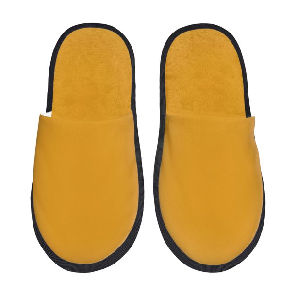 Fotbe Goldenrod Pantuflas Peludas para Mujer con Estampado, Zapatillas de Peluche, Zapatos de Invierno para Casa, Uso Interior y Exterior-Large