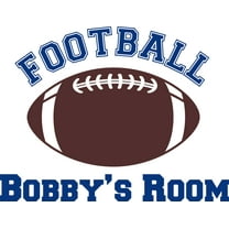 Football Boy Men Sport Customized Wall Decal - Custom Vinyl Wall Art - Personalized Name - Baby Girls Boys Kids Nursery Daycare Bedroom Wall Decal Room Decor Wall Stickers Decoration Size (15x30 inch)
