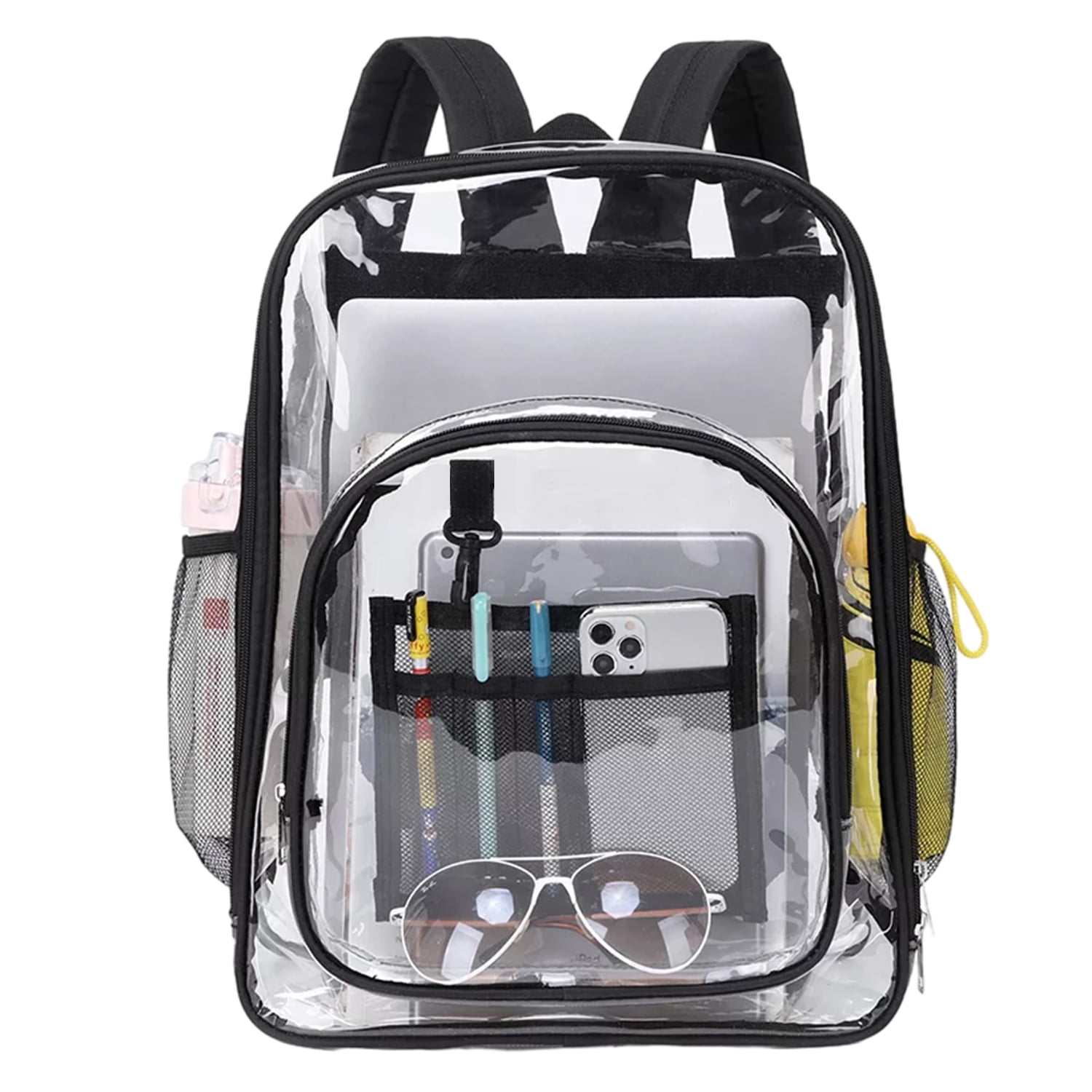 Clear PVC Backpack, Waterproof Work Bag, 16x12x7 Inches, Multi-Pocket 81AYMniAMLL.jpg main image 4