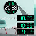 thumbnail image 4 of Reloj De Pared Digital De 10 Pulgadas Con Termómetro Alarmas Belug, Negro, 4 of 5