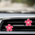 thumbnail image 5 of 6 Pcs Daisy Flower Air Vent Clip Accessories Air Conditioning Outlet Clip Car Air Freshener Dashboard Accessories Charm Car Inter Decor(2.5 cm, 3 cm, 3.3 cm,Red), 5 of 14