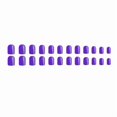 thumbnail image 1 of Juego de 24 cortaúñas cortos cuadrados de color morado con acabado brillante: 24 uñas postizas duraderas for un uso fácil, 1 of 4