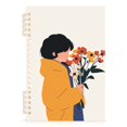 thumbnail image 7 of FORMRS 1-Subject Spiral Notebook 8" x 5" College Ruled 60 Refillable Sheet A5 Hard Cover, Cartoon Flowers, 7 of 7