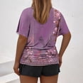 thumbnail image 5 of Aloohaidyvio Plus Size Shirts for Women,Women's Trendy Boho Print T Shirts Summer Soft Basic Tees Short Sleeve V Neck Tunic Tops Loose Dressy Blouse, 5 of 5