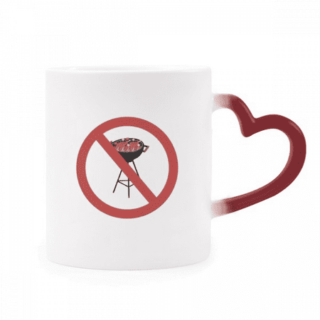 

Logo No Cooking Art Deco Fashion Heat Sensitive Mug Red Color Changing Stoneware Cup