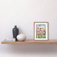 thumbnail image 2 of Bright Wildflower Floral Blooms Folk Art Artwork Framed Print Wall Art 9X7 Inch, 2 of 5