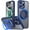 Blue, variant on Magnetic Ring Case for iPhone 15,Compatible with MagSafe with 360° Ring Stand Shockproof Protection Cover Case for iPhone 15 Green