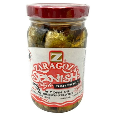 Zaragoza Brand Spanish Style Sardines in Corn Oil Hot (220g) - Pack of 1