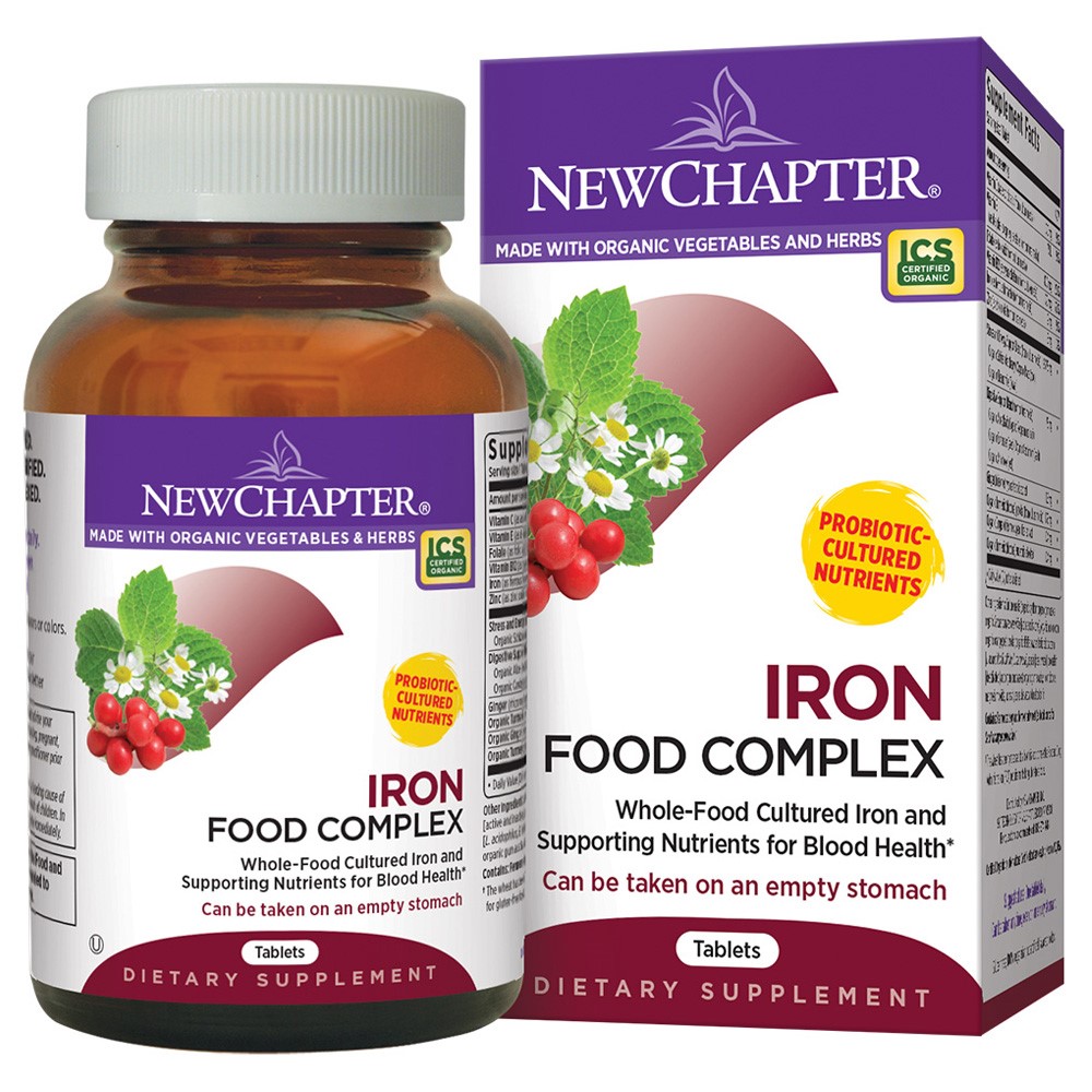 New Chapter Iron Food Complex Tablets, 60 Ct