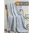 thumbnail image 3 of Elegant Comfort Breathable Fleece Throw Blanket, 50 x 60 inches, Perfect for Lounging and Home Decor, All Season Suitable, 50 x 70 inches, Leopard Print, Throw Blanket, 3 of 3