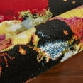 thumbnail image 6 of Ox Bay Fusion Black Multi Abstract Ikat Splash Indoor Runner or Area Rug ( 2'3" x 7' ), 6 of 9