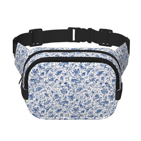 Easygdp Rabbit And Butterfly Fanny Packs for Women Men, Belt Bag, Fashion Crossbody Bags, for Workout/Running/Hiking