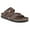 Brown/Leather, variant on White Mountain Womens Hazy Nubuck Slip On Slide Sandals