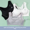 thumbnail image 3 of Ropa interior para niñas, estudiantes de secundaria femeninas, deportes, entrenamiento inalámbrico, período de desarrollo, chaleco transpirable, sujetador de copa fija, 3 of 6