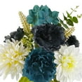 thumbnail image 3 of Mainstays 21.5 inch Artificial Flower Hydrangea Peony Bouquet, Navy Cream Color. Indoor Use., 3 of 9