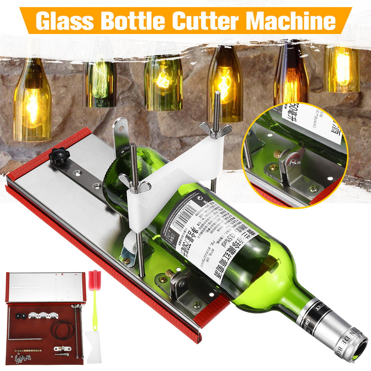 Precise Wine Beer Glass Bottle Cutting Tool Recycle Kit DIY Craft Cutter Machine