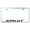 Chrome, variant on Honda Pilot Laser Etched Logo Cut-Out License Plate Frame (Black)