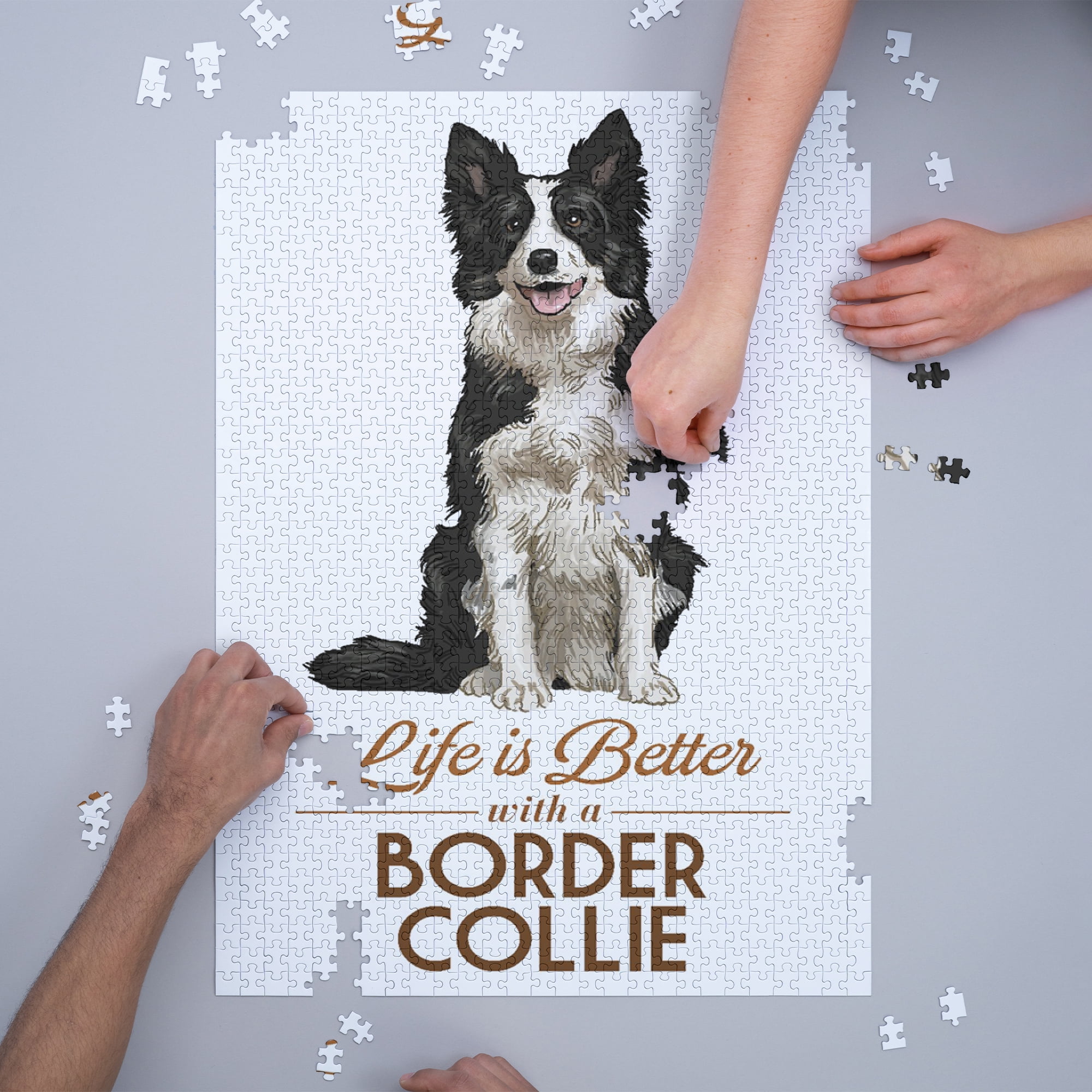 Corgi, Life is Better, White Background (1000 Piece Puzzle, Size 19x27,  Challenging Jigsaw Puzzle for Adults and Family, Made in USA) 