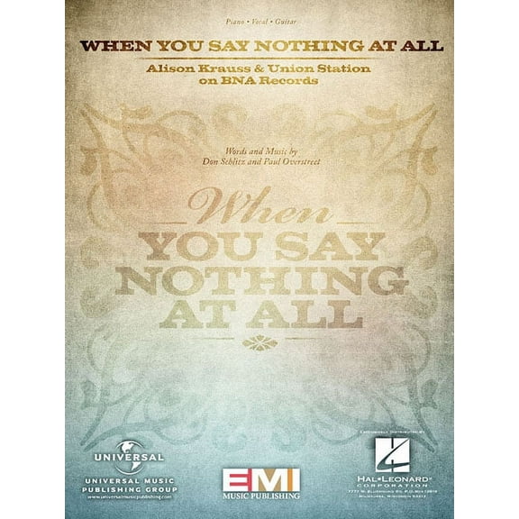 When You Say Nothing at All, (Paperback)