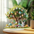 thumbnail image 5 of Meggemo Easter Egg Decor Tree with Bunny Figurine Cute Easter Decoration Tree for Home Tabletop Shelf Mantel Festive Holiday Easter Ornament Supply, 5 of 6