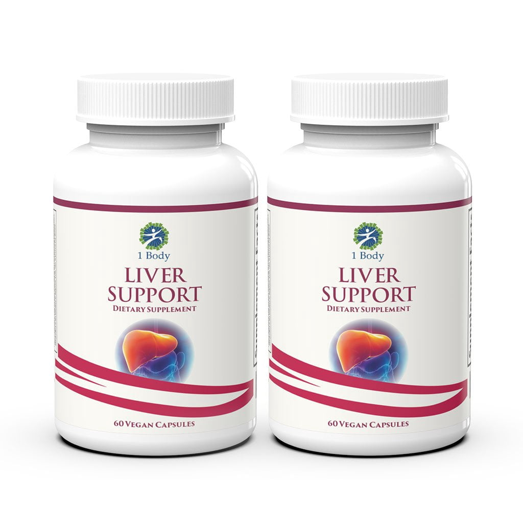 (2 bottles - 10% off) 1 Body Liver Cleanse & Support Supplement – Milk Thistle Extract (Silymarin), Turmeric Curcumin, Dandelion Root, Artichoke, Vitamin B12 & more in 2 Vegetarian C