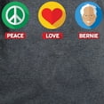 thumbnail image 3 of CafePress - Peace Love Bernie T Shirt - Women's Traditional Fit Dark T-Shirt, 3 of 4