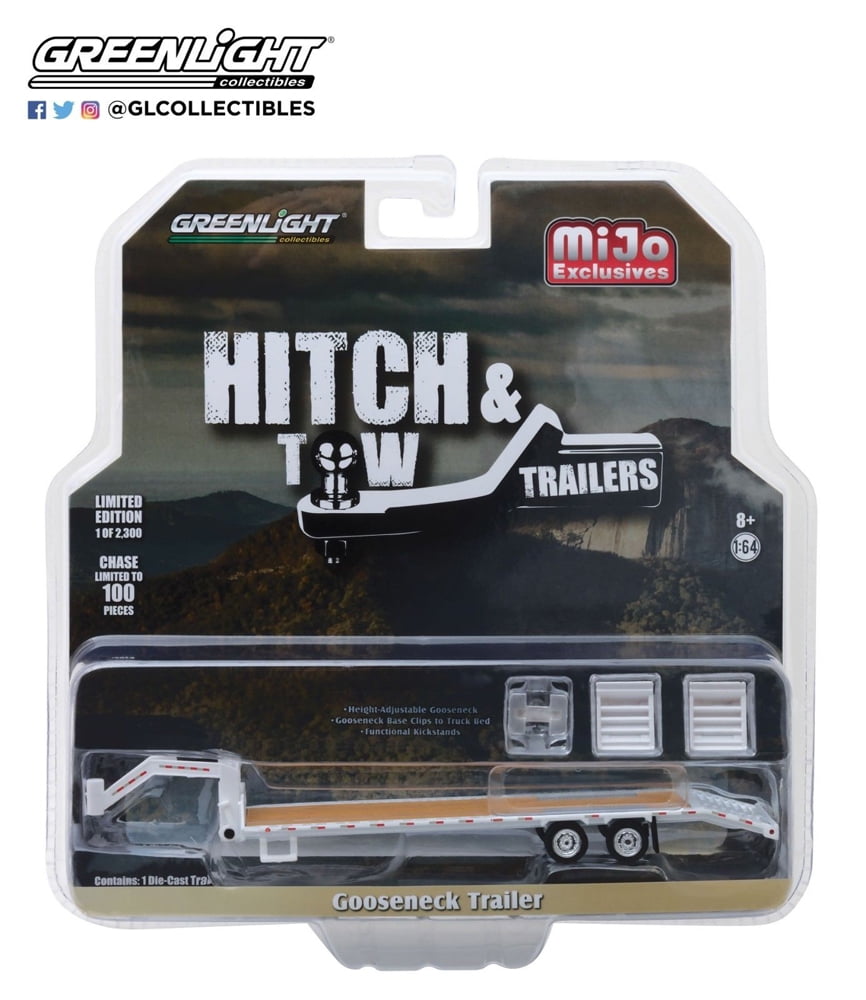 GREENLIGHT 164 HITCH & TOW TRAILERS GOOSENECK TRAILER (WHITE WITH