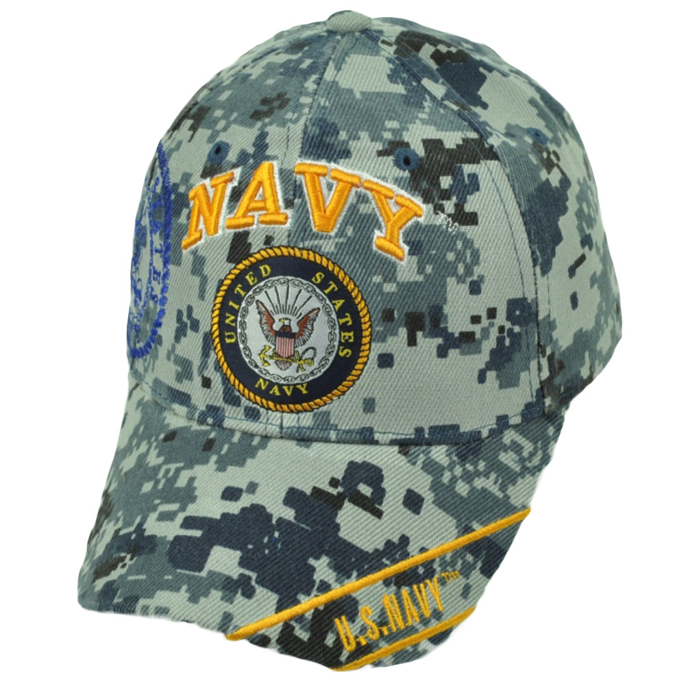 U.S Navy Digital Camouflage Camo Blue United States Military Hat Cap