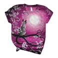 thumbnail image 1 of T-Shirt à Manches Imprimé 3D Grande Taille pour Femmes Col Rond Tee-Shirt Court Blouse Confortable Tenue Décontractée, 1 of 3
