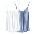 thumbnail image 4 of Women Tank Tops Summmer Sleeveless Tops Shirt Women's Summer Fashion Solid Color Inner Layup With Chest Cushion And Suspender Round Neck Top Beach Vacation Clothes for Women L-3XL, 4 of 4