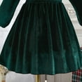 thumbnail image 4 of Gelikeya Girls Christmas Dresses Size 3-4 Elegant Formal Birthday Christmas Party Dresses Long Sleeve Fashion Cute Printed Tutu Dress (X03 Green, 3-4 Years), 4 of 7
