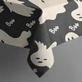 thumbnail image 4 of Black Halloween Ghosts with Boo Rectangle Tablecloth 60"x120",Waterproof Polyester Rectangle Table Cloth, Wipeable Spillproof Polyester Tablecloth for Dining, Camping, Indoor and Outdoor, 4 of 6
