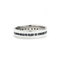 thumbnail image 4 of Mens 1 1/4ct Channel Set Black Diamond Eternity Ring Wedding Band 10K White Gold, 4 of 4