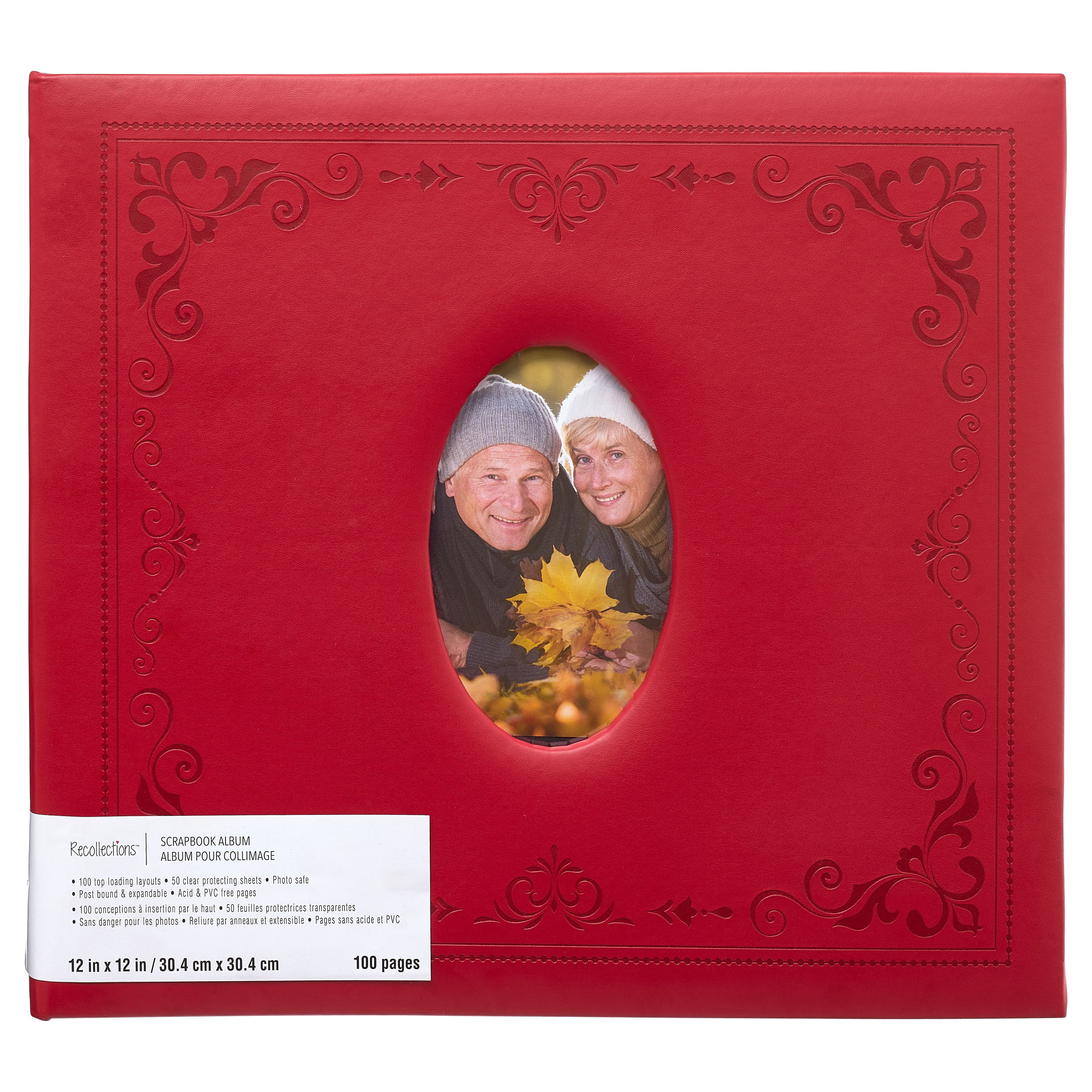 Recollections Red Faux Leather Mega Scrapbook, 6 Pack