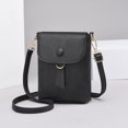 thumbnail image 4 of Womens Shoulder Bags Fashionable Handbag Shoulder Crossbody Mobile Phone Bag Solid Color Women's Bag Black, 4 of 4