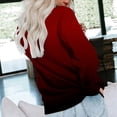 thumbnail image 2 of VANLOFE Women's Long Sleeve Sweatshirt Women's Tie-Dye Crewneck Sweatshirt Trendy Warm Sweatshirt for Women Wine Sweatshirt 2XL, 2 of 5