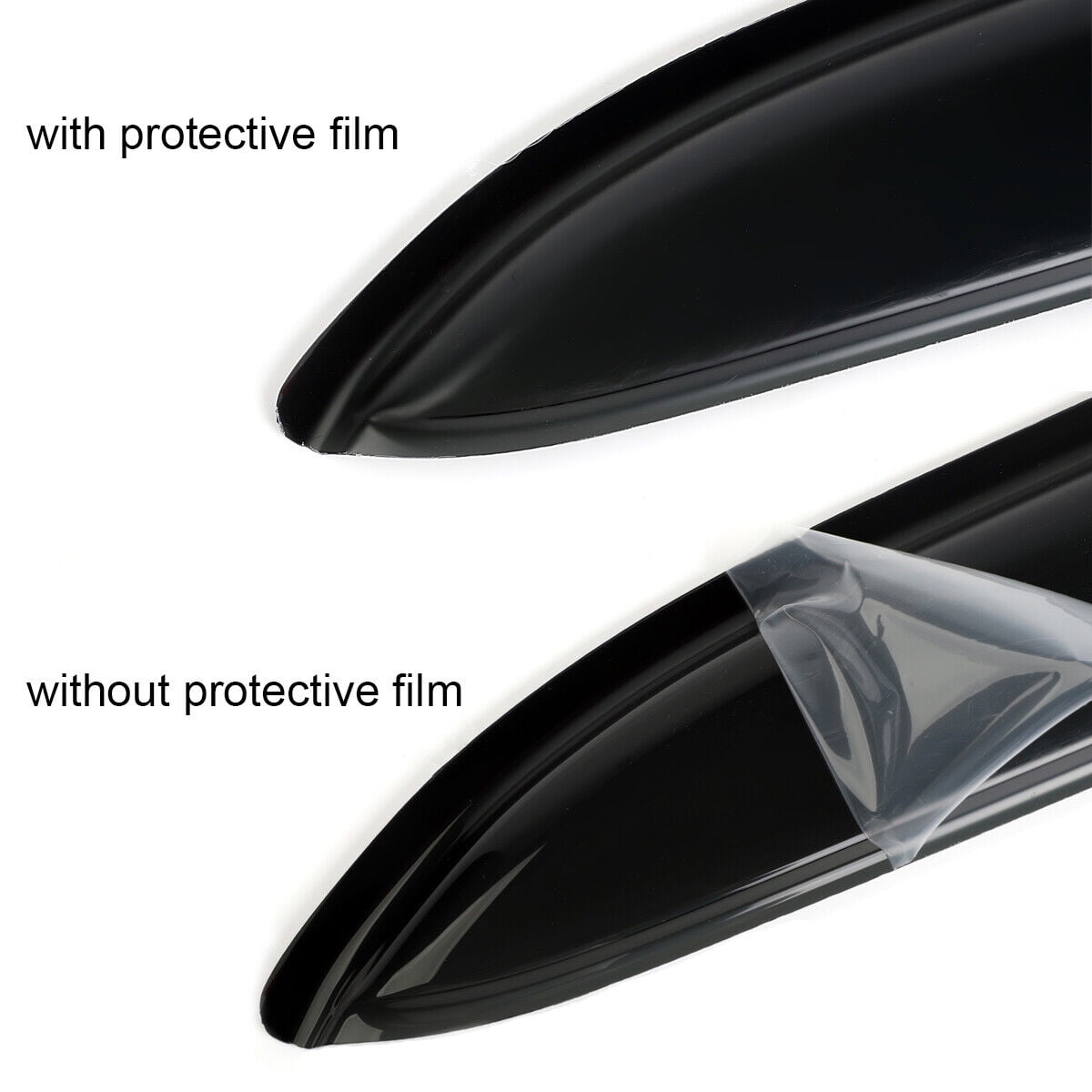 4-Piece Dark Smoke Tint Window Visor Vent Shade Guard with Adhesive-4PCS Window Visor Vent Shade Rain Guard