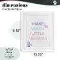 thumbnail image 3 of Make Waves Little Mermaid White Framed Print Under Glass, design by Kim Allen, 3 of 10