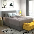 thumbnail image 4 of Modern Fabric Upholstered 60" Queen Bed in Light Grey, 4 of 7