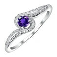 thumbnail image 2 of 3.00 Mm Round Shape Natural African Amethyst Gemstone 925 Sterling Silver Promising Ring, 2 of 2