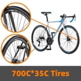 thumbnail image 3 of Gravel Bike Eurobike XC580 Road Bike Mens 54cm Frame Bicycle 700C*35C Wheels Commuter Bicycles Large Adult Silver-blue, 3 of 8