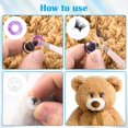 thumbnail image 3 of Craft Doll Eyes HINZIC, 64 unidades, 12 mm, con mezcla de pestañas, plástico ABS, 3 of 7