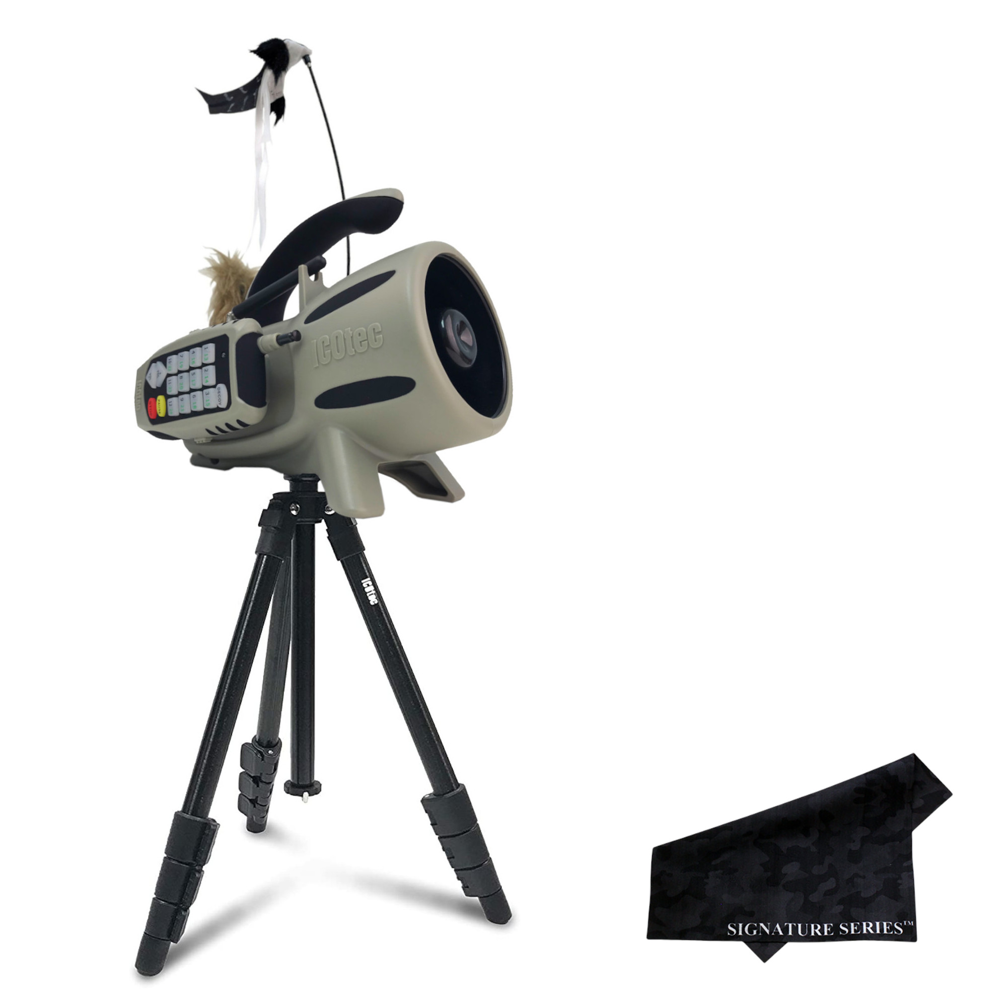 ICOtec GEN2 GC350 Electronic Programmable Predator Game Call/Decoy/Tripod Hunting Bundle AD400