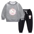 thumbnail image 3 of Ropa para niños de Hello Kitty, conjunto con capucha con estampado bonito, deportes informales de invierno para niñas, manga larga, además de ropa cálida de terciopelo para niños, 3 of 5